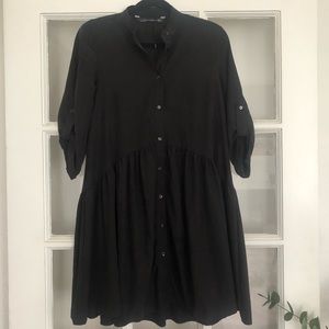 ZARA Black shirt dress